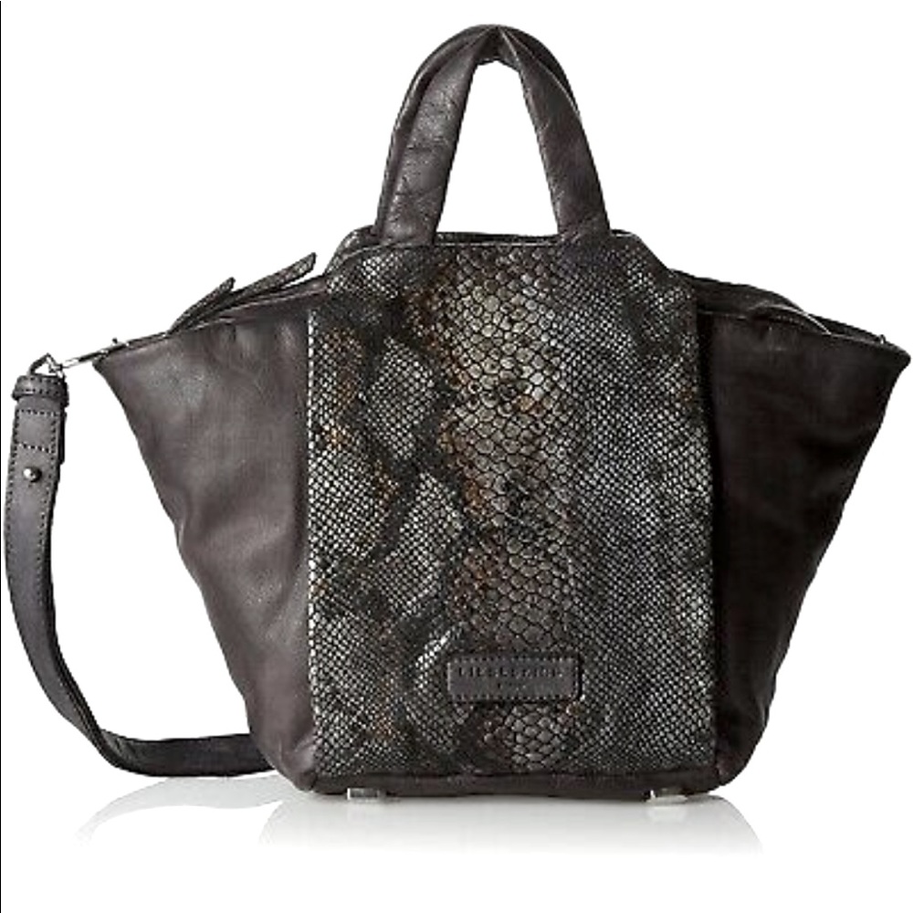 Liebeskind Baraka Snake Embosssd Leather Shoulder Bag